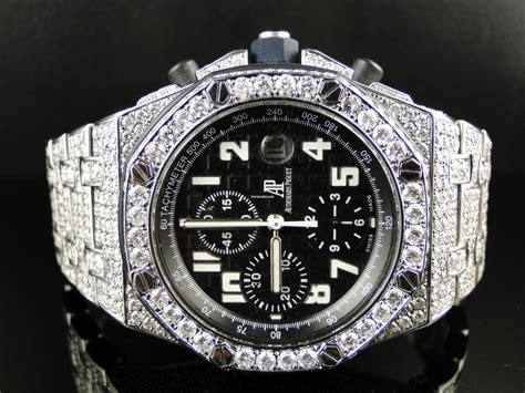 buy iced out audemars piguet - fully iced out watch.